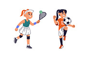 Children playign sports games set, a Person Illustration by PaperTrident (Thumbnail 7 of 7)