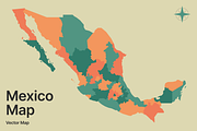 Mexico Vector Map, a Graphic by Ben Buysse (Thumbnail 1 of 4)