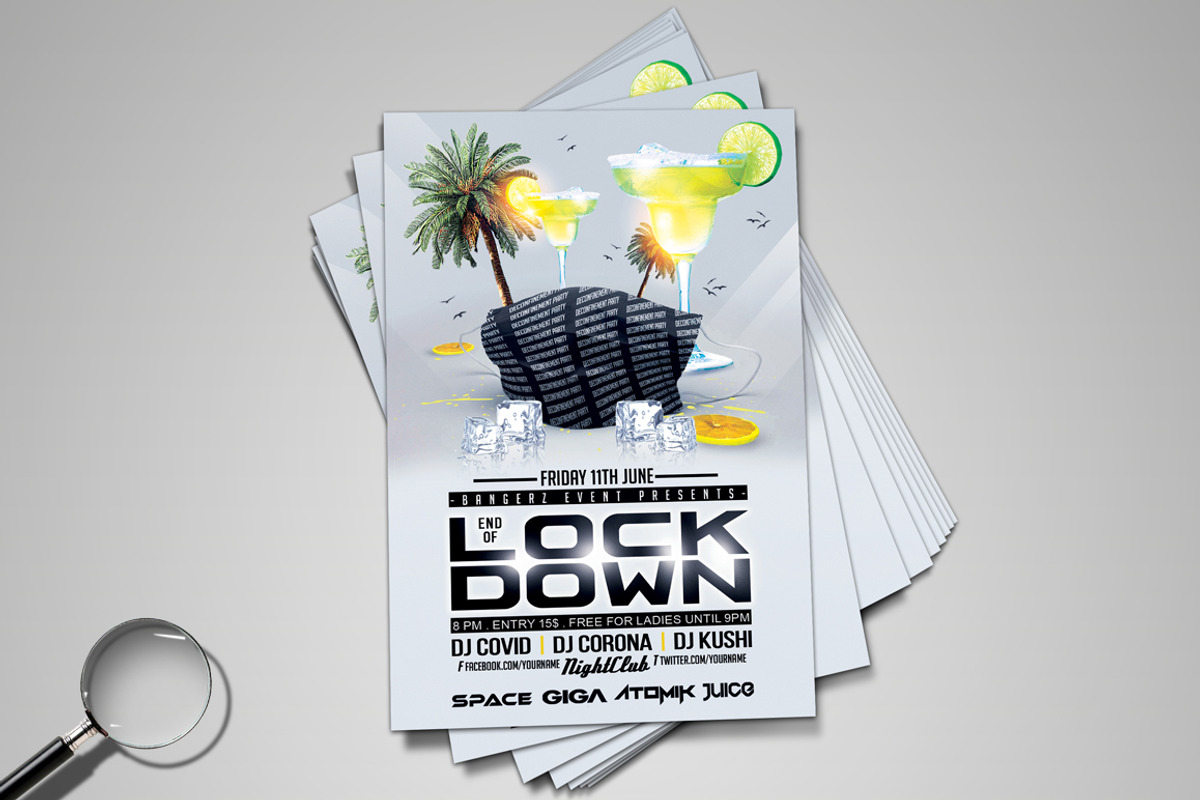 End of Lockdown | Party Flyer, a Flyer Template by GIGA-TEMPLATE (Photo 3 of 8)