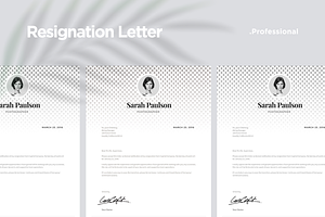 Resignation Letter Template, a Resume Template by ariodsgn