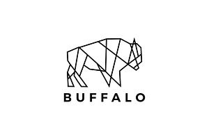 Buffalo Bison Geometric Polygonal