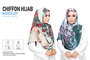 CHIFFON HIJAB MOCKUP SET, a Mockup by Moonlight Creative (Thumbnail 1 of 6)