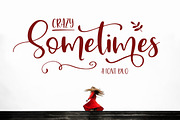 Crazy Sometimes Font Duo, a Script Font by PeDe Designs (Thumbnail 1 of 10)