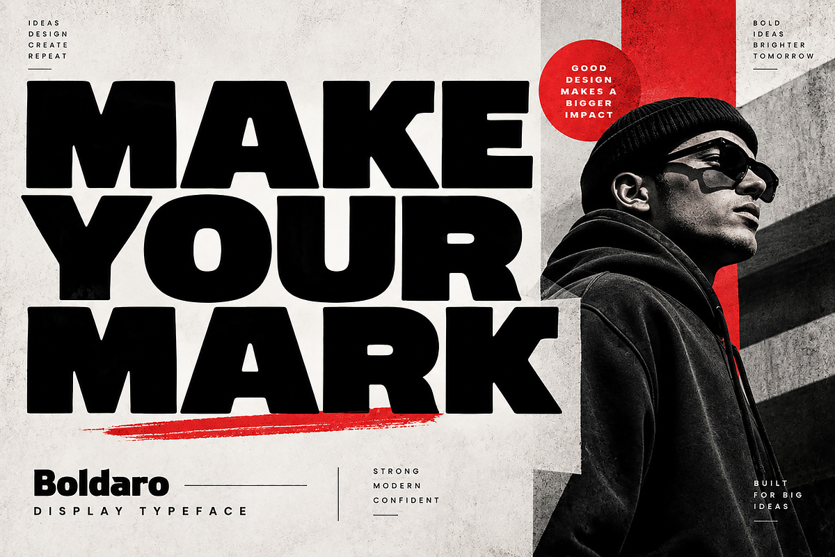 Boldaro – Bold Display Typeface, a Slab Serif Font by Wow Magic (Photo 3 of 5)