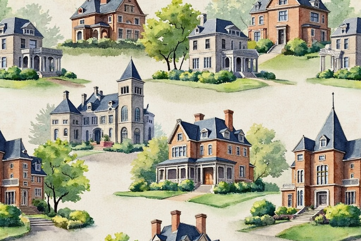Homes Seamless Pattern, a Pattern Graphic by PLUM&FIGS (Photo 4 of 6)