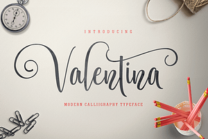 Valentina//Wedding Calligraphy Font