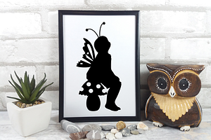 Fairy Butterflies Silhouettes SVG