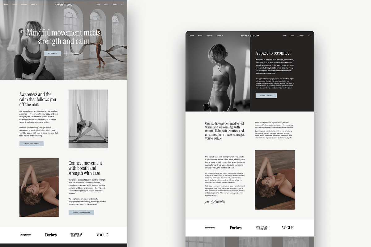 Haven Wordpress Template preview 3