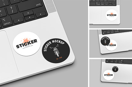 Sticker Mockup, an Advertising Mockup by Qwertymockup