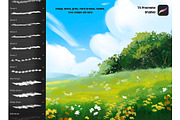 Ghibli Anime Procreate Brushes, a Brush Add-On by Spark Studio Brushes (Thumbnail 4 of 5)