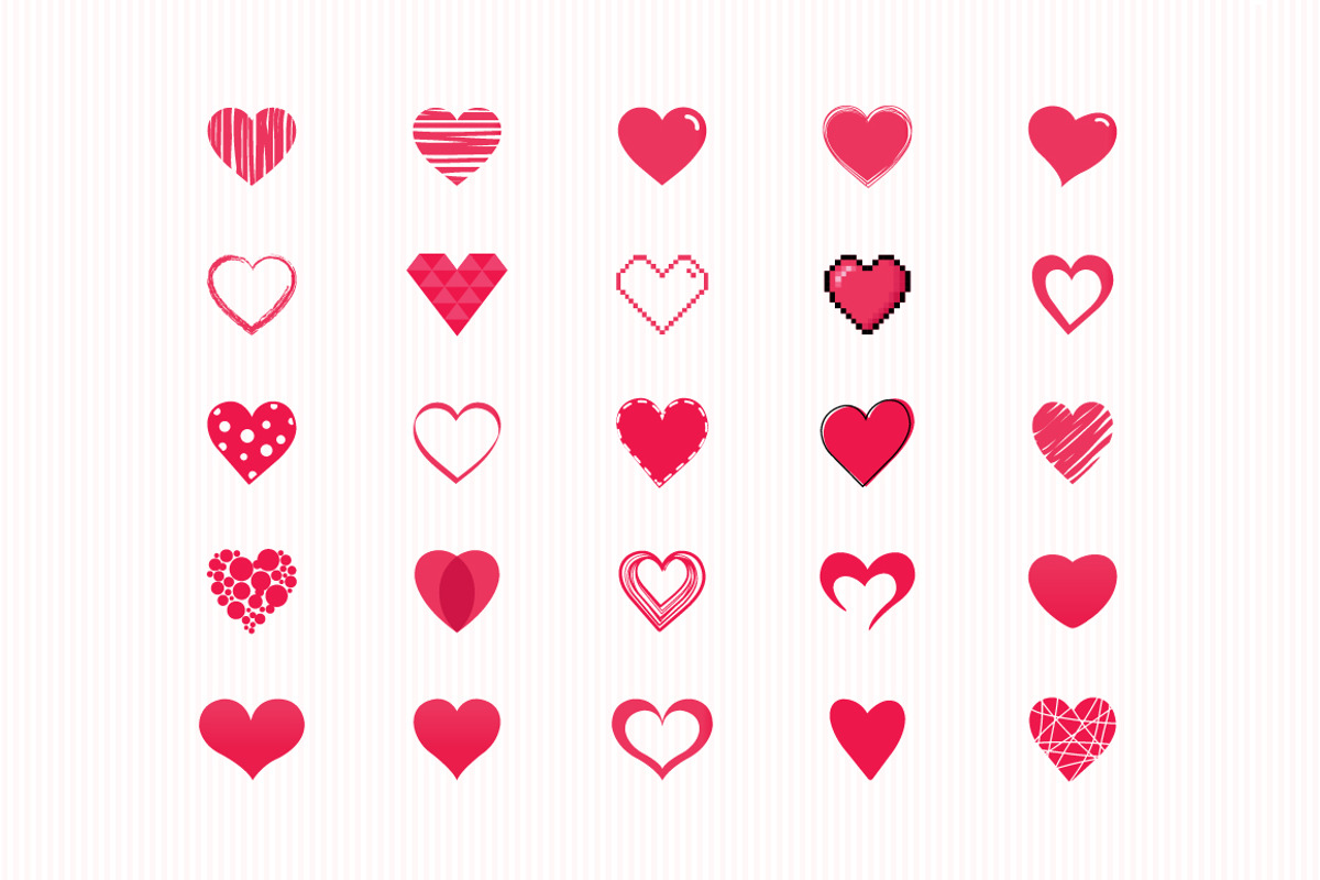 85 Heart Symbol Icons preview 4