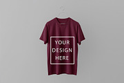 T-Shirt Mockup - Maroon Edition, a Shirt Mockup by ForhadGFX (Thumbnail 12 of 12)