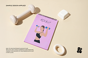 Workout Notepad Mockup Set, a Books & Magazine Mockup by DOBE Studio (Thumbnail 2 of 9)