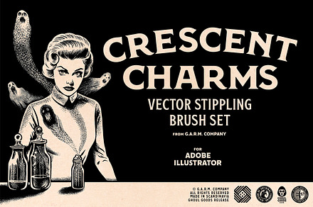 Crescent Charms - Stippling Brushes, a Brush Add-On by G.A.R.M. Company