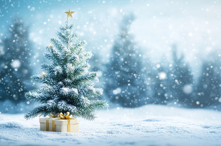 A Christmas fir tree adorned, a Photo by Pavel_design