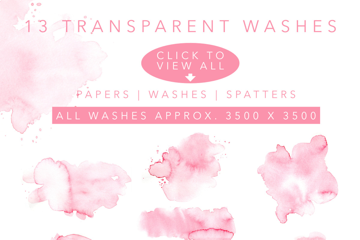 Pink Watercolor Backgrounds + Washes, an Illustration by Feather Grace Designs (Photo 3 of 7)