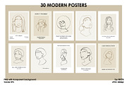 Modern Posters. Women line portraits, a Decorative Illustration by NKTN (Thumbnail 5 of 9)