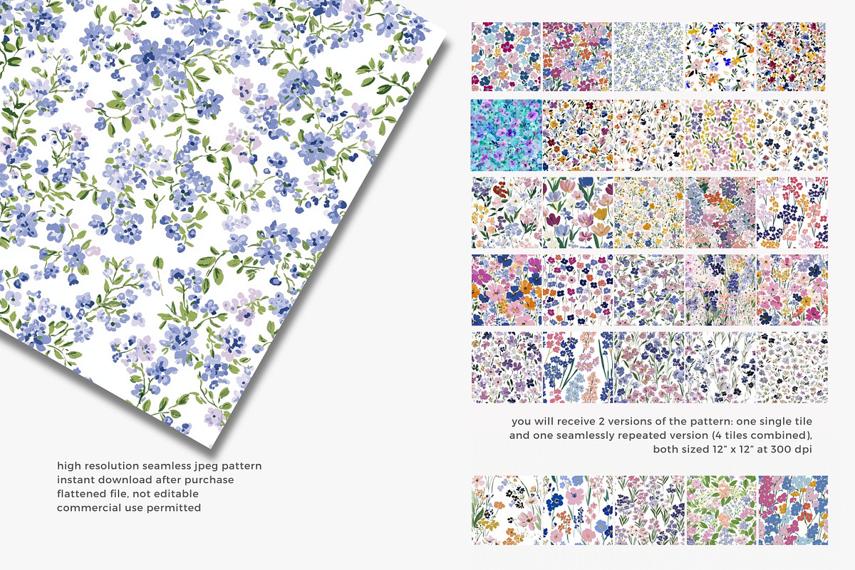 wildflower seamless pattern bundle, a Pattern Graphic by Patishop Art (Photo 15 of 15)