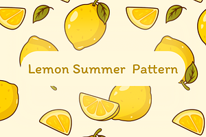 Lemon Vector Pattern, a Pattern Graphic by Laimmilka