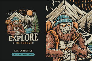 Gorilla Lumberjack Vector