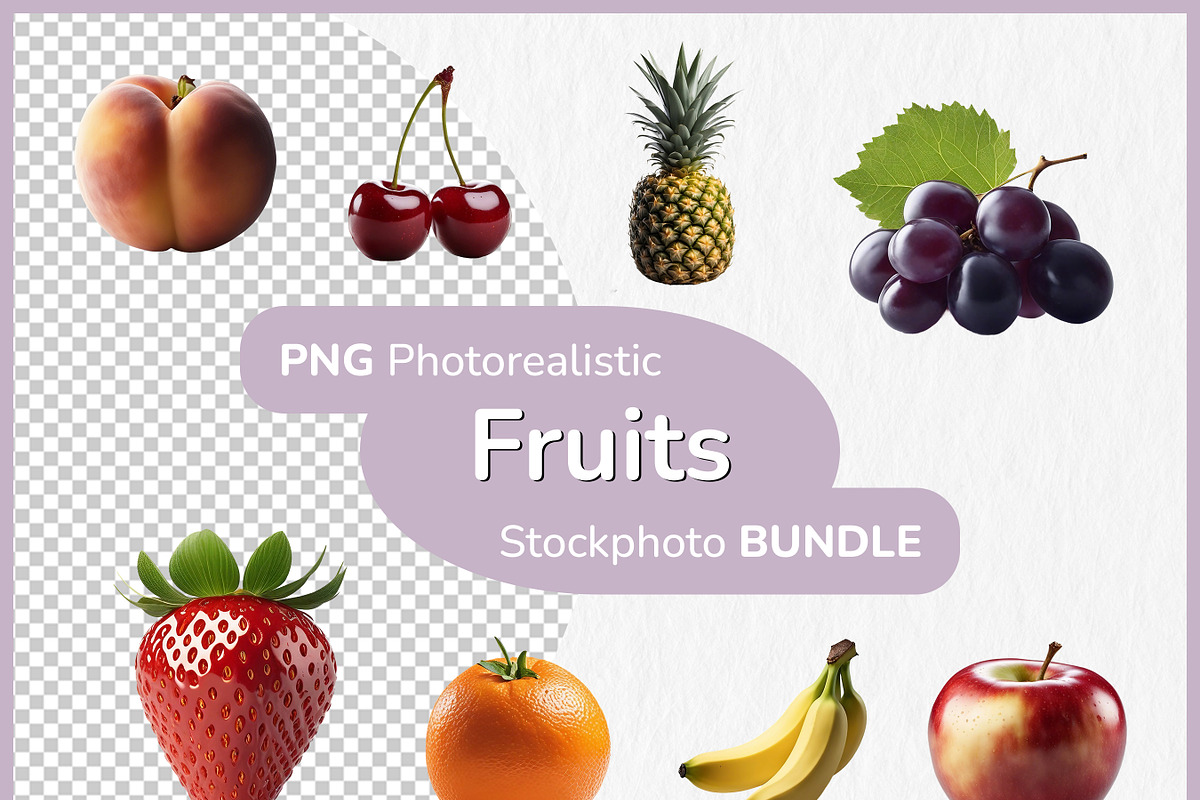 Fruits - Photorealistic Stock Bundle, a Food Illustration by Digital Dreamscaping (Photo 1 of 4)