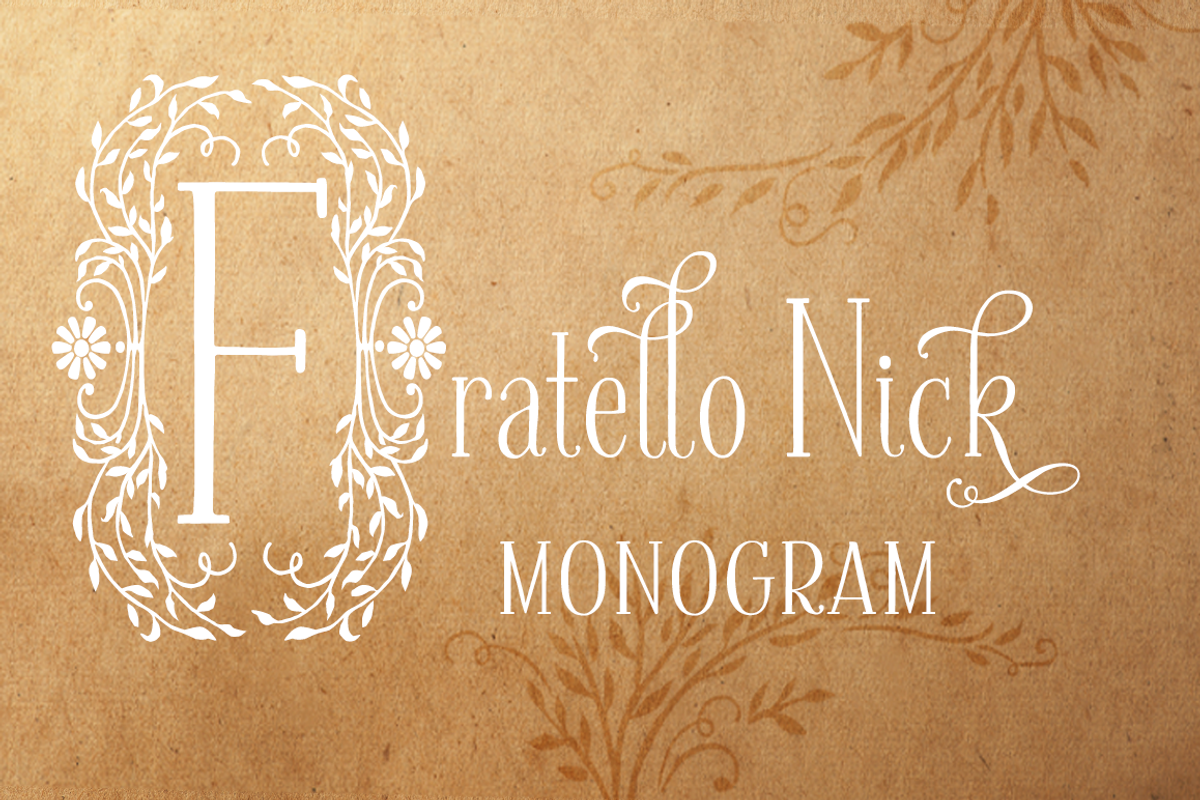 Sale-Fratello Nick Monogram