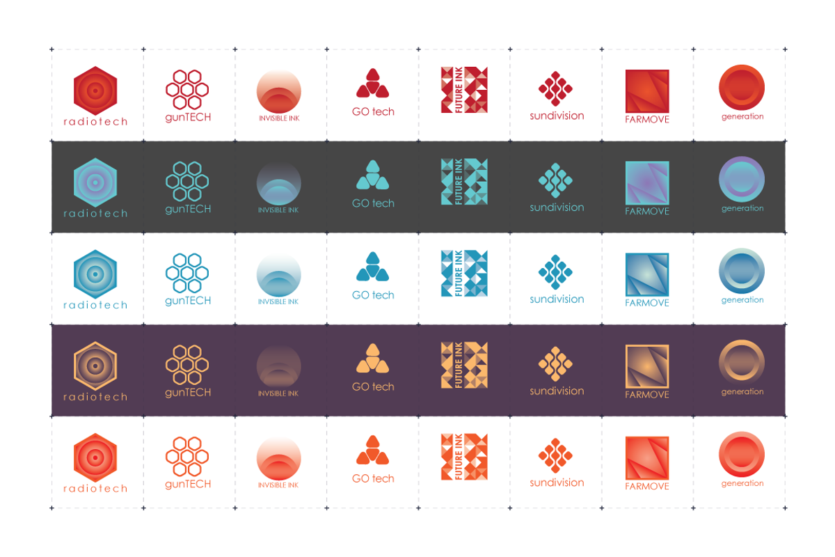 40 tech logos, a Branding & Logo Template by airunreal (Photo 3 of 3)