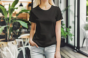 Black Gildan T-shirt Mockup, a Shirt Mockup by VetalStock (Thumbnail 5 of 7)