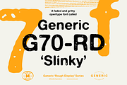 Generic G70-RD 'Slinky', a Sans Serif Font by More Etc. Studios (Thumbnail 1 of 8)