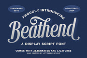 Beathend Display Script, a Script Font by Letterhend Studio (Thumbnail 1 of 9)