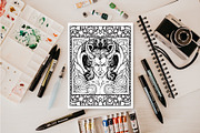 Demon Coloring Pages Set 100 Pages, a Person Illustration by Blue Digital Studio (Thumbnail 2 of 4)