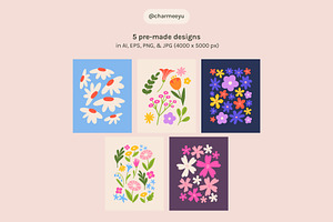 Blossom: Floral Vector Graphic Pack