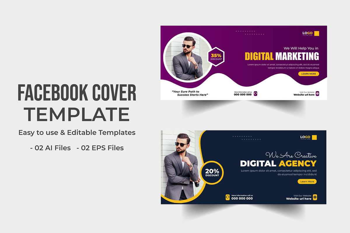 Digital marketing Social media cover, a Social Media Template by Designgrove