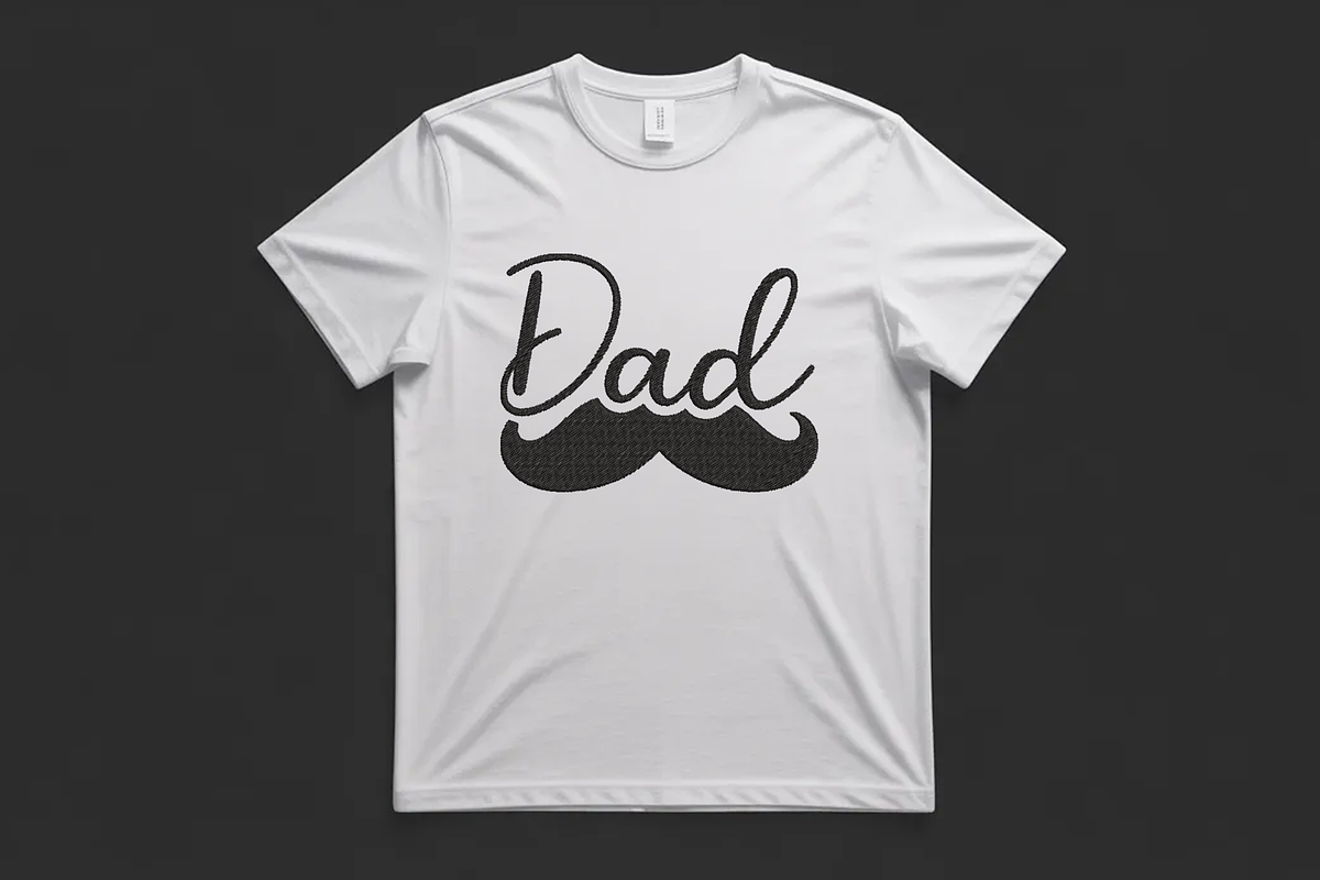 Dad Mustache Machine Embroidery File, an Illustration by Purpose Ekbal (Photo 2 of 3)