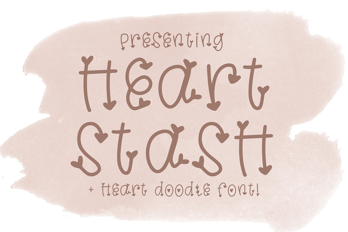 Heart Stash Font with Heart Doodles!, a Symbol Font by Affinity Grove (Photo 1 of 8)