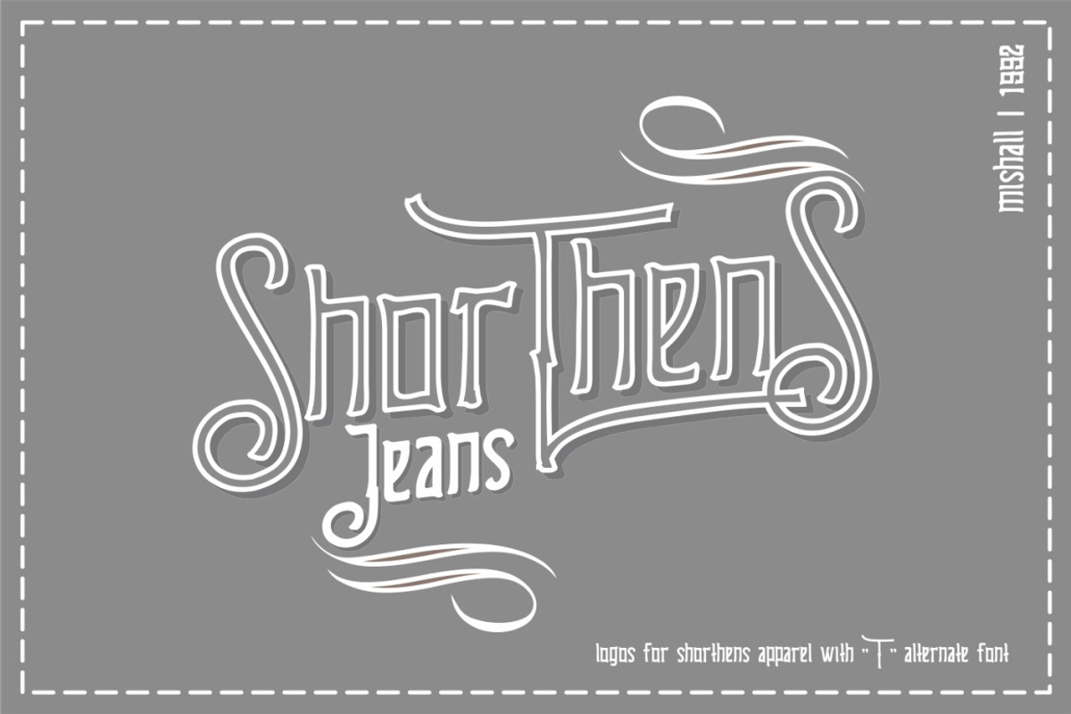 Mishall Font preview 4