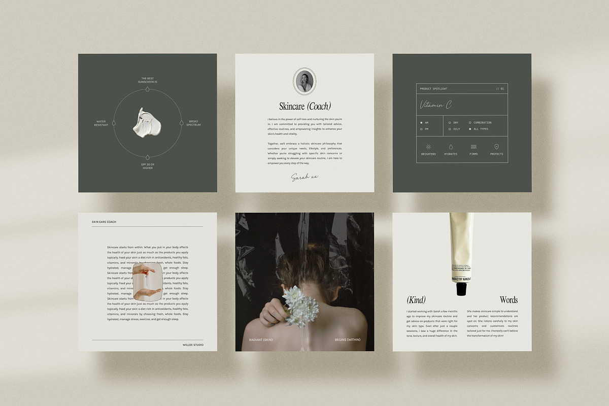 Skincare Coach Templates - Canva, a Social Media Template by Willoe Studio (Photo 2 of 11)