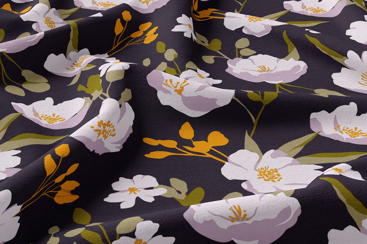 Moonlight Floral seamless patterns, a Pattern Graphic by AnnArt (Photo 8 of 8)