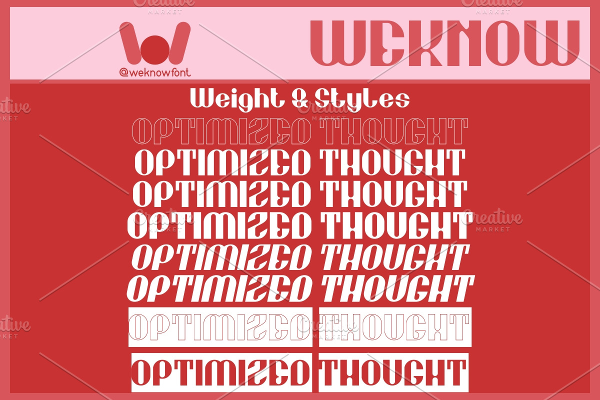 Optimized Thought font, a Font by weknow (Photo 7 of 8)