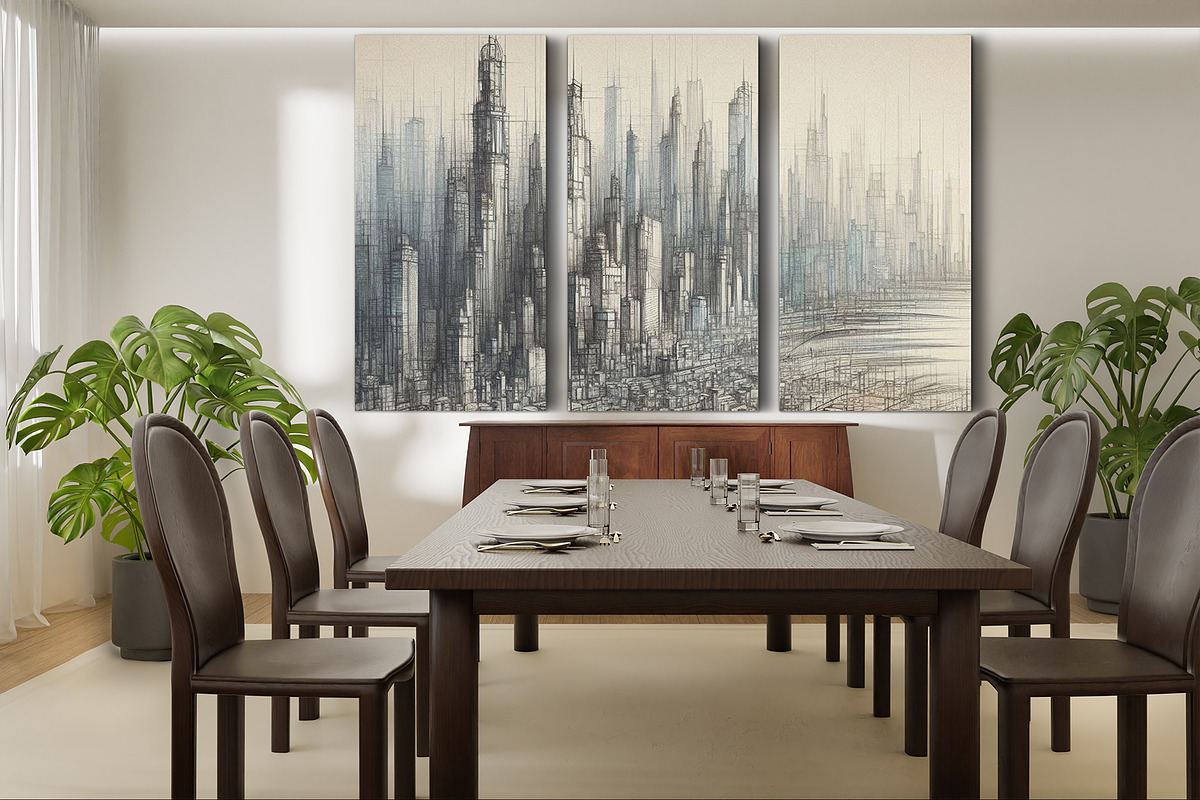 Set of  Canvas Wall Art Mockups, a Household Mockup by moqirynart (Photo 5 of 11)