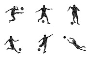 Soccer players football SVG JPG EPS, a Sport Illustration by Kluva's Wavy Silhouettes (Thumbnail 2 of 3)