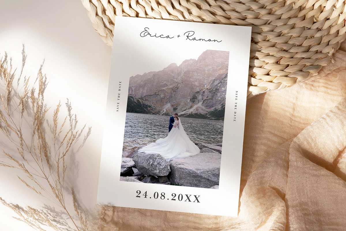 Minimalist Wedding Invitation Card, an Invitation Template by kin9candra (Photo 2 of 8)