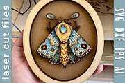Wall decor Moth in frame laser cut, an Object Illustration by Bubert Art (Thumbnail 1 of 5)