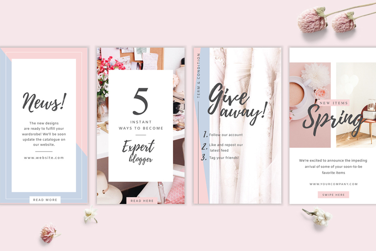CANVA Female Instagram Pack, a Social Media Template by Eviory