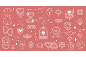 Boho Valentine Symbols