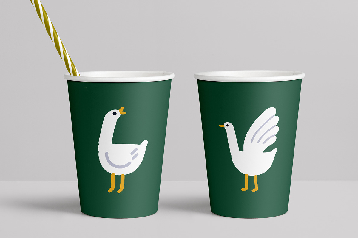 Cute goose. Funny birds, kids set, an Animal Illustration by Good Studio (Photo 6 of 7)