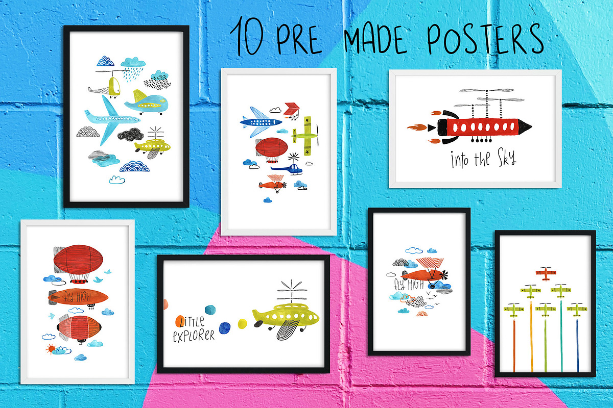 I Believe I Can Fly. Gouache Set., a Transportation Illustration by Annakniaz (Photo 8 of 11)