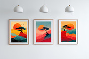 Sunset Mountain Illustration, a Decorative Illustration by Housui Patterns (Thumbnail 10 of 12)