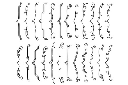 Parenthesis borders, text brackets, an Illustration by Vector Tradition