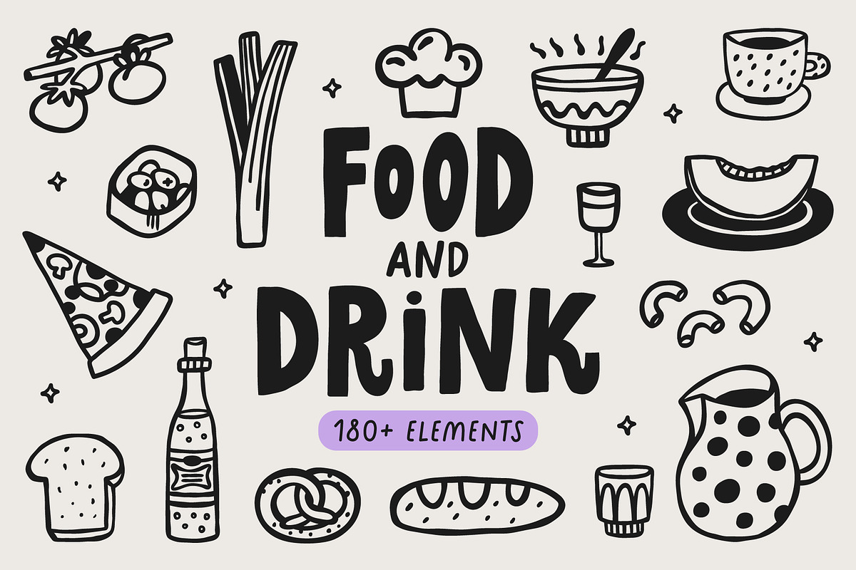 Food & Drink graphic elements, a Food Illustration by piyacler (Photo 1 of 8)